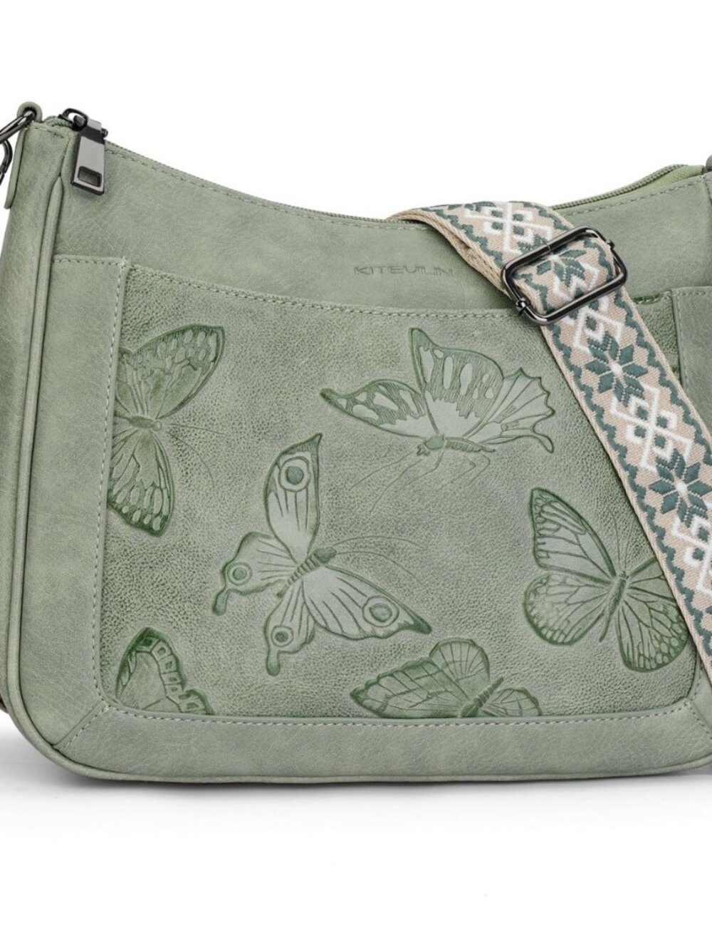 Crossbody Bags for Women Trendy, Vegan Leather Medium Butterfly Hobo Purse